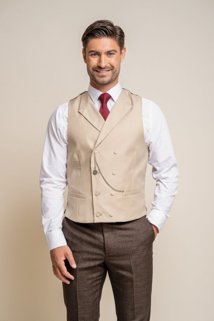 house of cavani caridi brown suit with lennox beige waistcoat p1457 30618 zoom 1 scaled