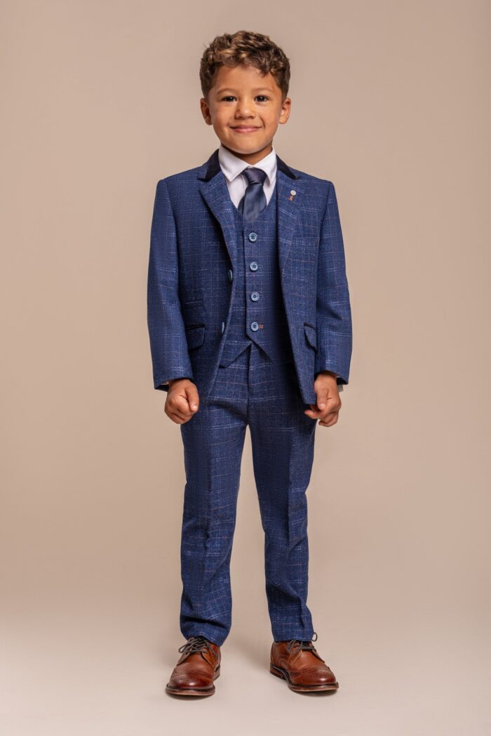 house of cavani kaiser blue check boys suit age 1 7 p972 53874 zoom scaled