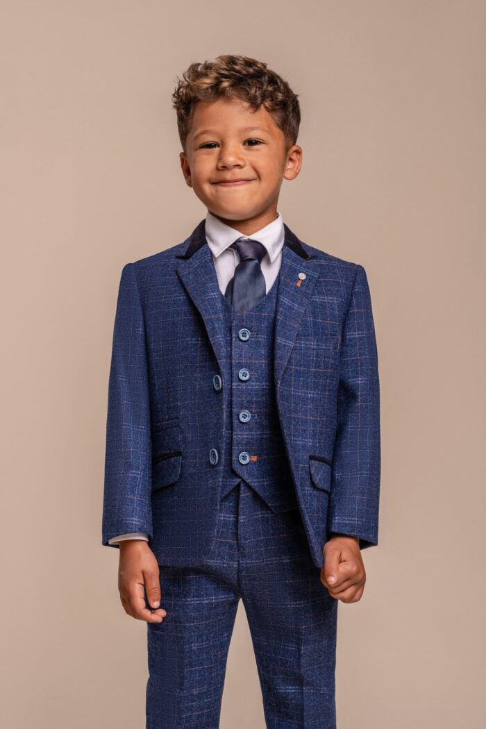 house of cavani kaiser blue check boys suit age 1 7 p972 53881 zoom scaled