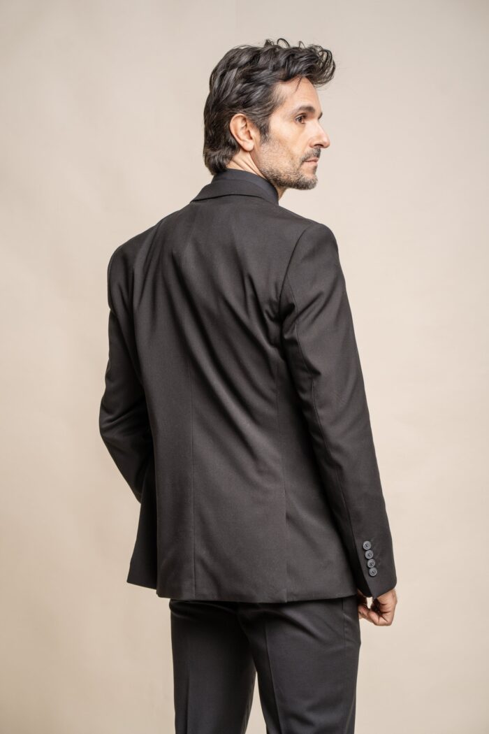 house of cavani marco black short three piece slim fit suit p981 36020 zoom scaled